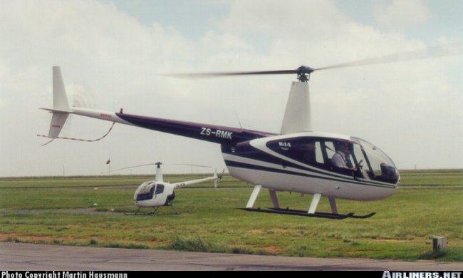 Vue d'un Robinson Model R44 (photo : Martin Hausmann)