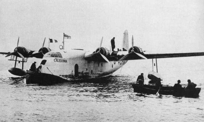 Vue du S.23 Caledonia des Imperial Airways à Foynes, Irlande (photo : Pictorial History of BOAC and Imperial Airways Kenneth Munson)