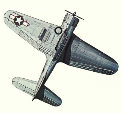 Plan d'un SBD-5 Dauntless (origine : Bombers 1939-1945 - Kenneth Munson)