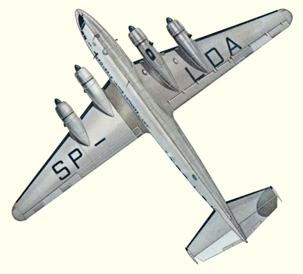 Plan d'un SE-161 (origine : Civil Airliners since 1946 - Kenneth Munson)