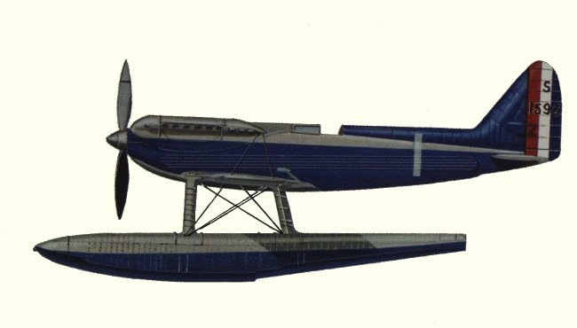 Vue du Supermarine S.6B (origine : Flying Boats and Seaplanes since 1910 - Kenneth Munson)