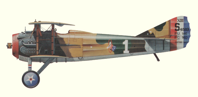 Vue d'un chasseur Spad XIII américain