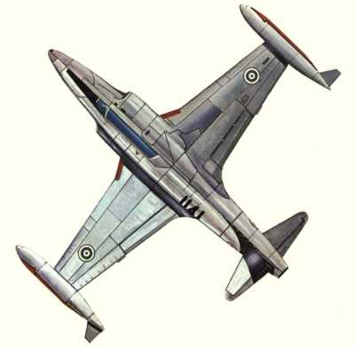 Plan d'un T-33A thaïlandais (origine : Fighters, encyclopaedia of world aircraft - Kenneth Munson)