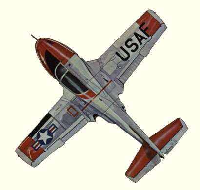 Plan d'un T-37B (origine : Fighters, encyclopaedia of world aircraft - Kenneth Munson)