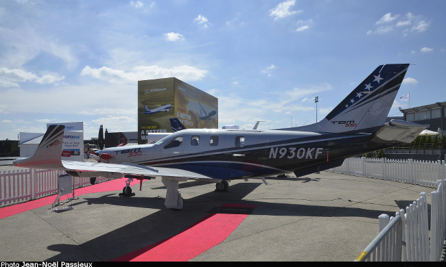 Vue d'un TBM 930 (photo : JN Passieux, Salon du Bourget 2017)