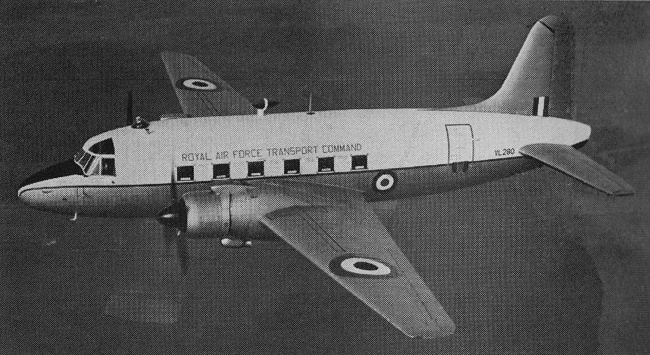 Vue d'un Vickers Valetta C.2 (photo : Aircraft of the Royal Air Force 1918-57 - Owen Thetford)