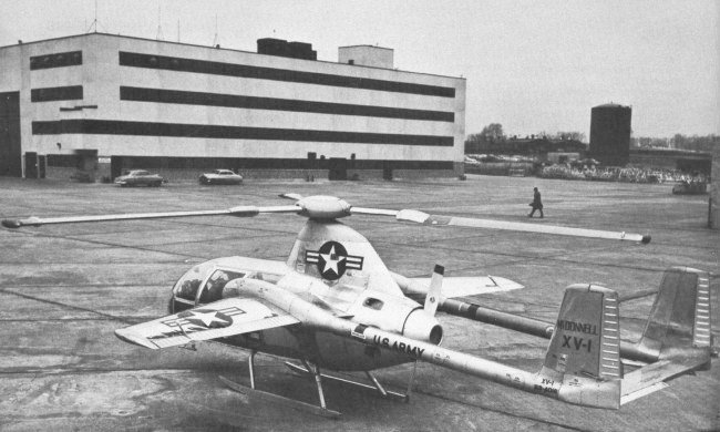 Vue d'un XV-1 (photo : Jane's pocket book 12 Research and experimental aircraft - Michael J.H. Taylor)