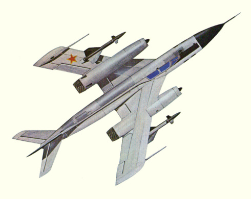 Plan d'un Yak-28 (origine : Fighters, encyclopaedia of world aircraft - Kenneth Munson)